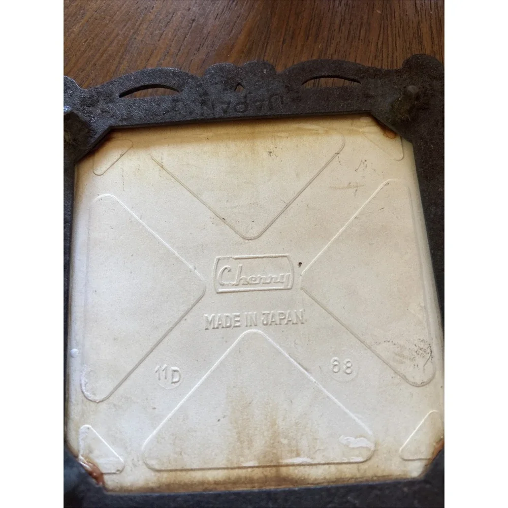 Vintage Cast Iron & Ceramic Tile Hanging Trivet 